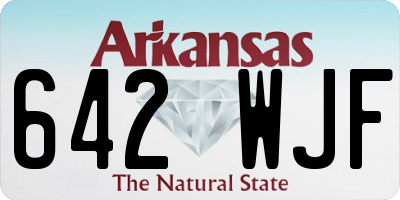 AR license plate 642WJF