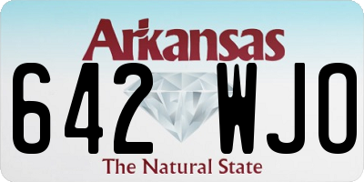 AR license plate 642WJO