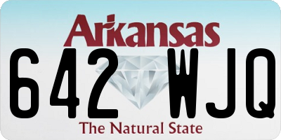 AR license plate 642WJQ