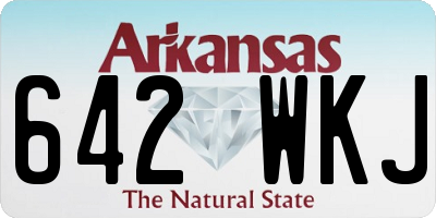 AR license plate 642WKJ