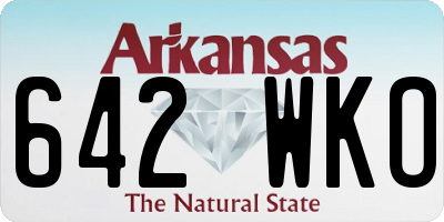AR license plate 642WKO