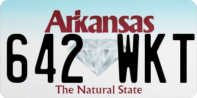 AR license plate 642WKT