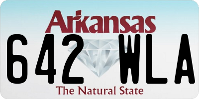 AR license plate 642WLA