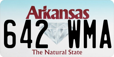 AR license plate 642WMA