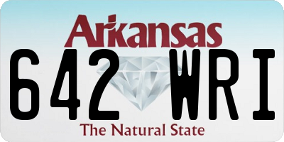AR license plate 642WRI
