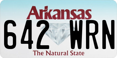 AR license plate 642WRN