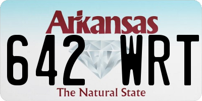 AR license plate 642WRT