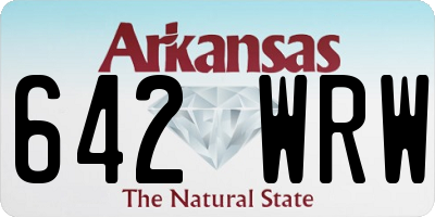 AR license plate 642WRW
