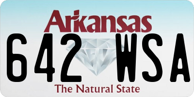 AR license plate 642WSA