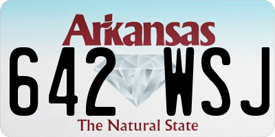 AR license plate 642WSJ