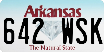 AR license plate 642WSK
