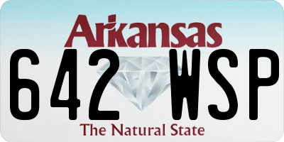 AR license plate 642WSP