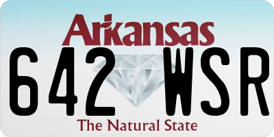 AR license plate 642WSR