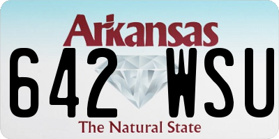 AR license plate 642WSU