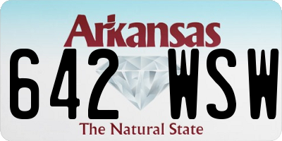 AR license plate 642WSW