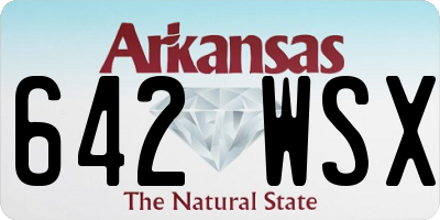 AR license plate 642WSX
