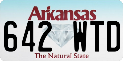 AR license plate 642WTD