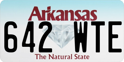 AR license plate 642WTE