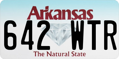 AR license plate 642WTR