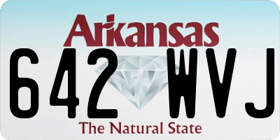 AR license plate 642WVJ