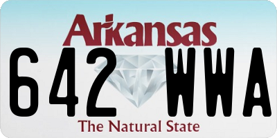 AR license plate 642WWA