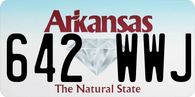 AR license plate 642WWJ