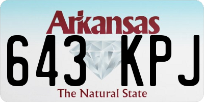 AR license plate 643KPJ