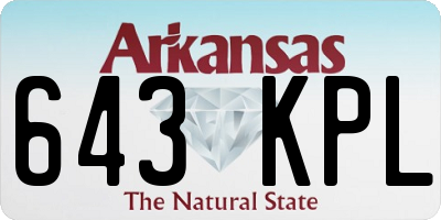 AR license plate 643KPL