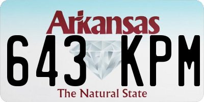 AR license plate 643KPM