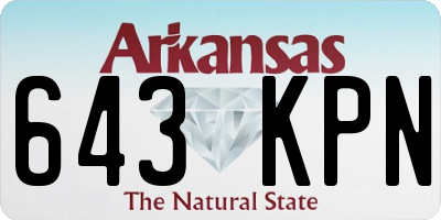 AR license plate 643KPN