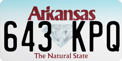 AR license plate 643KPQ