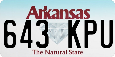 AR license plate 643KPU