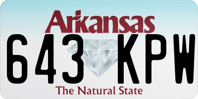 AR license plate 643KPW
