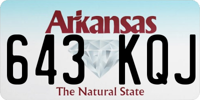 AR license plate 643KQJ