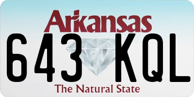 AR license plate 643KQL