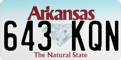 AR license plate 643KQN