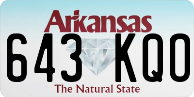 AR license plate 643KQO