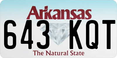 AR license plate 643KQT
