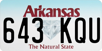 AR license plate 643KQU