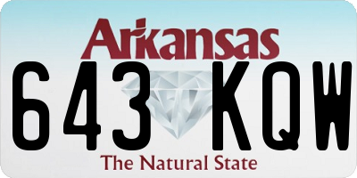 AR license plate 643KQW