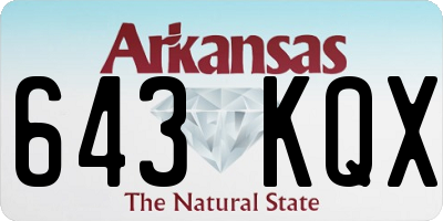 AR license plate 643KQX