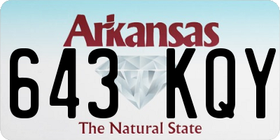 AR license plate 643KQY