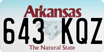 AR license plate 643KQZ