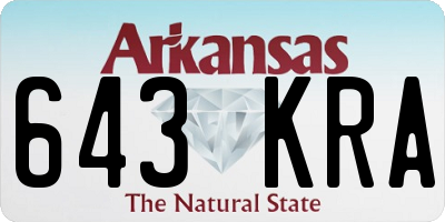 AR license plate 643KRA