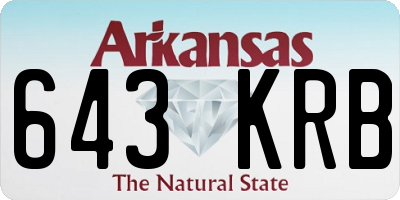 AR license plate 643KRB