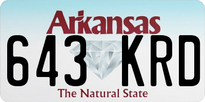 AR license plate 643KRD
