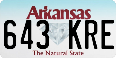 AR license plate 643KRE