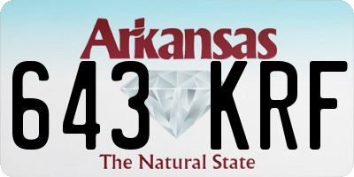 AR license plate 643KRF