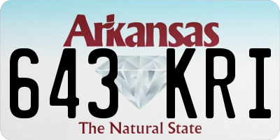 AR license plate 643KRI