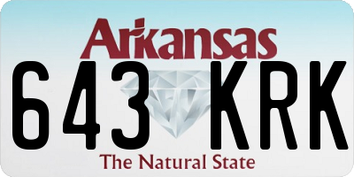 AR license plate 643KRK